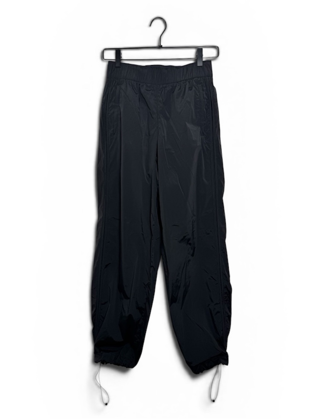 Athleta Rise Up Black Nylon Track Parachute Joggers